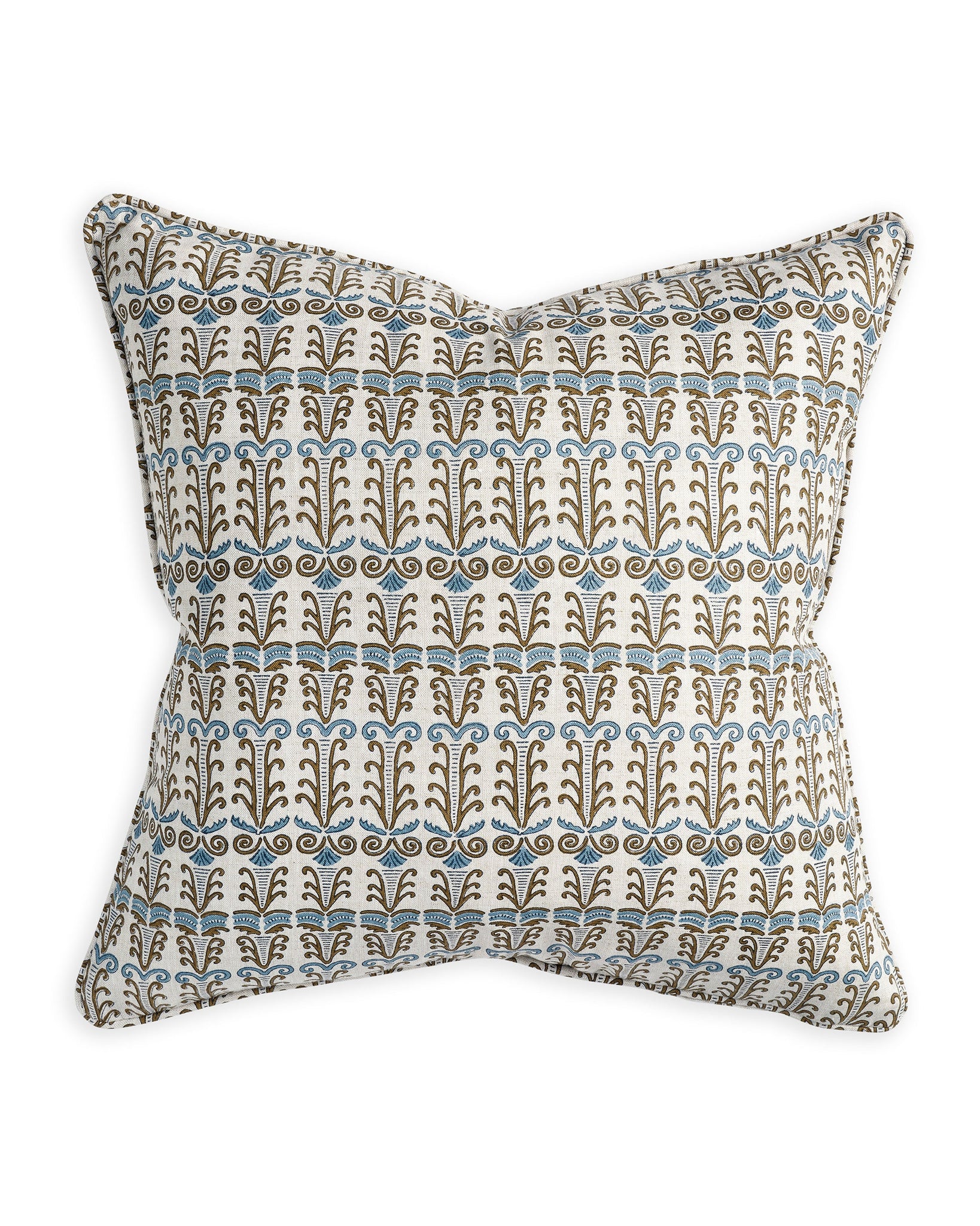 Santorini Tobacco Linen Cushion