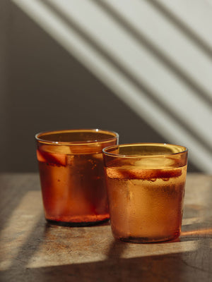 Glass Tumbler Set of 4 - Amber
