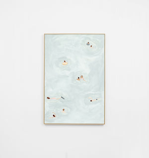 Summer Swim Blue Canvas