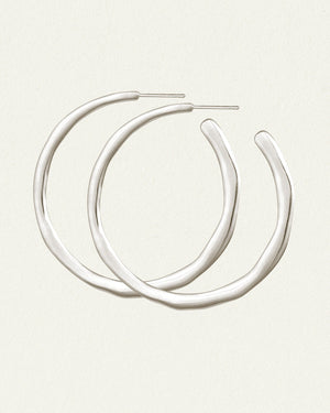 Circe Hoop Earrings Silver