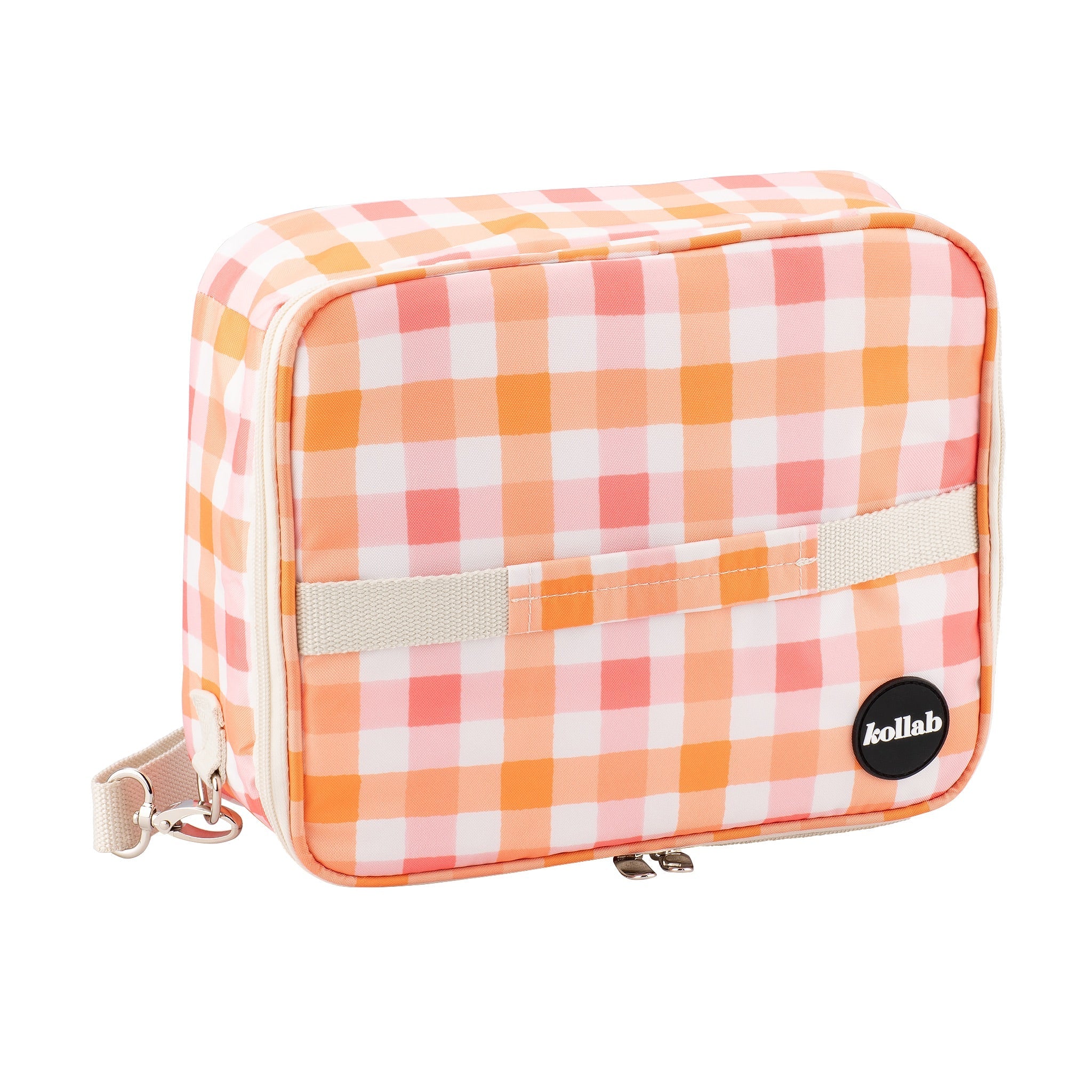 Bento Bag - Watermelon Peach Check