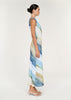 Zelie Mesh Midi Dress Ocean Blue