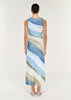 Zelie Mesh Midi Dress Ocean Blue