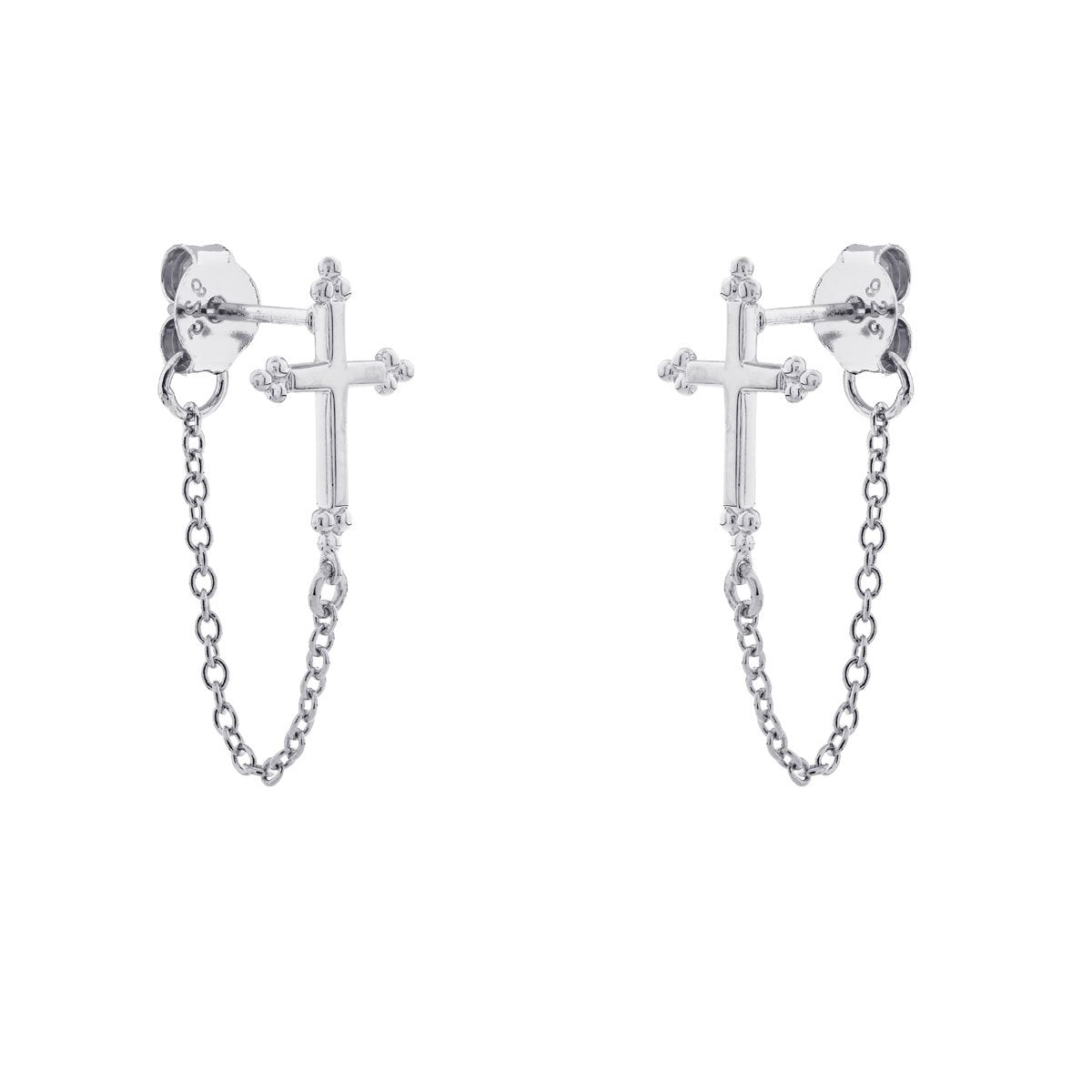 Studs Cross with Chain