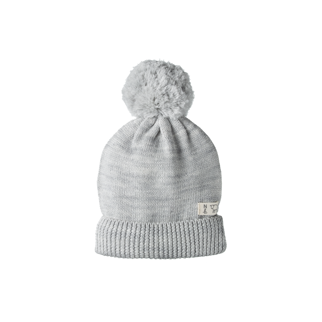 Pom Pom Beanie Light Grey