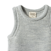 Merino Chunky Knit Vest Light Grey